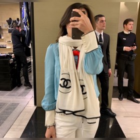 chanel 小香薄款絲絨長巾（吳昕 、古力娜紮同款）衣櫥必收納款 這款如同綠水
