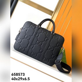 公文包型號：新款658573#頂級原單貨古奇GUCCI專櫃流行款，新款牛皮壓大G