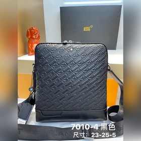 斜挎包型號：7010-4#頂級原單貨萬寶龍意大利壓花小牛皮，手感超級柔軟細膩，采