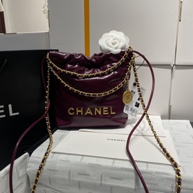 Chanel新顔色！高貴  好看23春夏新款 mini 22bag跟大尺寸一樣