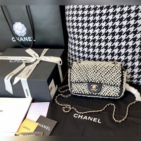 意大利品Chanel香奈兒 19春夏秀珍珠cf鍊條包  20cm全套包裝發貨