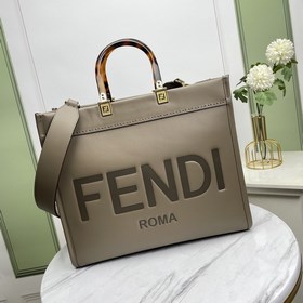 名稱：FENDI 托特包 品質：頂級原單型號：8866小號顔色：黧灰 配肩