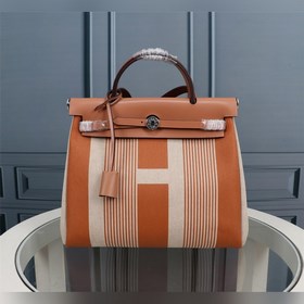 （内縫H棕）愛馬仕Hermès Herdag 進口防水帆布系列 0 Cabag是