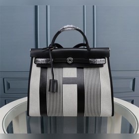 （外縫黑H）愛馬仕Hermès Herdag 進口防水帆布系列  Cabag是愛