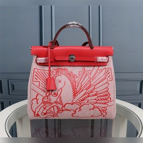 （内縫紅馬）愛馬仕Hermès Herdag 進口防水帆布系列  Cabag是愛