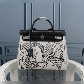 （内縫黑馬）愛馬仕Hermès Herdag 進口防水帆布系列  Cabag是愛