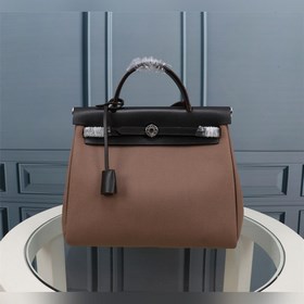 （灰/黑内縫）愛馬仕Hermès Herdag 進口防水帆布系列 Cabag是愛