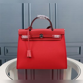 （紅色）愛馬仕Hermès Herdag 進口防水帆布系列  Cabag是愛馬仕