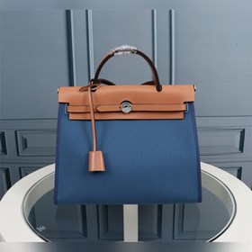 （天藍）愛馬仕Hermès Herdag 進口防水帆布系列   Cabag是愛馬