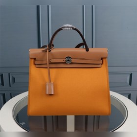 （土黃）愛馬仕Hermès Herdag 進口防水帆布系列     Cabag是