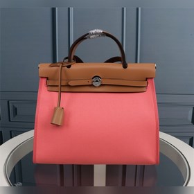 （櫻花粉）愛馬仕Hermès Herdag 進口防水帆布系列   Cabag是愛