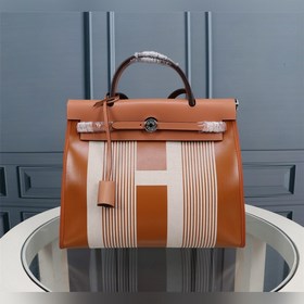 （外縫H棕）愛馬仕Hermès Herdag 進口防水帆布系列  Cabag是愛