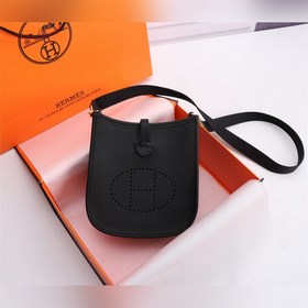 （金扣實拍） 愛馬仕Hermes 伊芙琳mini17單肩背包 進口TOGO皮 半