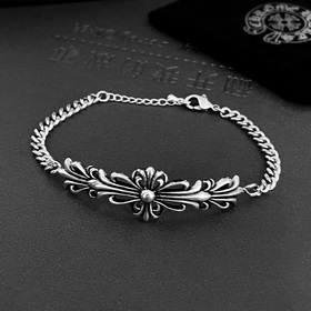 專櫃原本Chrome Hearts   克羅心十字花手鍊 進口工藝 精工品質 純