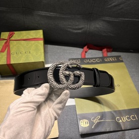 古奇   寬4.0cm   Gucci 新款 同步更新，進口原廠漆皮 頭層牛皮，