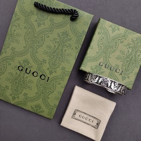 Gucci 新款來襲 雙G天使之翼手镯  複古 開口手環 簡約大方 時尚百搭男