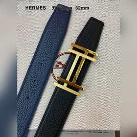 Hermes-H BELT BUCKLE & REVERSIBLE LEATHE