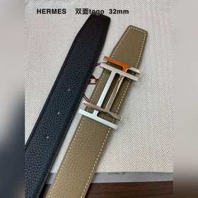 Hermes-H BELT BUCKLE & REVERSIBLE LEATHE