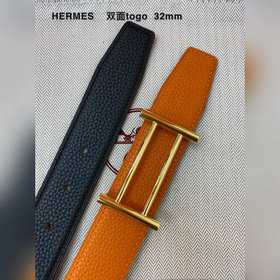 Hermes-H BELT BUCKLE & REVERSIBLE LEATHE