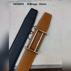 Hermes-H BELT BUCKLE & REVERSIBLE LEATHE