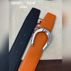 Hermes-H BELT BUCKLE & REVERSIBLE LEATHE