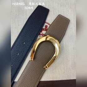 Hermes-H BELT BUCKLE & REVERSIBLE LEATHE