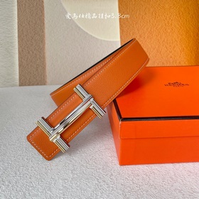 【愛馬仕】Hermes 原單愛馬仕，寬3.8cm進口原版皮帶身，雙面可兩面用，精