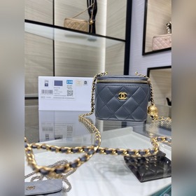 chanel 23新品新色 深灰小盒子 可調節鍊條小金球 羊皮看到它瞬間就種