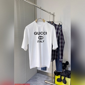 D932 GU Gucci 最新款印花短袖，高品質專櫃原單短袖，頂級制作工藝進口