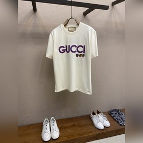 Gucci，G家G*cci/古馳 2024FW 重工毛線刺繡經典Logo字母半袖