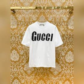 Gucci2024春夏新款首發專櫃最新款短袖圓領T恤 高端訂制 設計前衛時尚！品