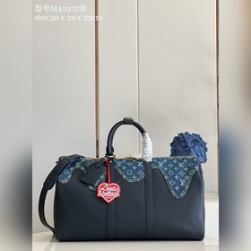 LV M45975 藍色牛仔布 旅行袋系列 2024 早春系列 Kee all牛