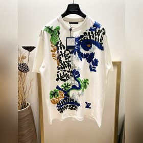 Size s/m/l/xl 男女同款 1V路易家這款格調出衆的白色棉質T恤綴有