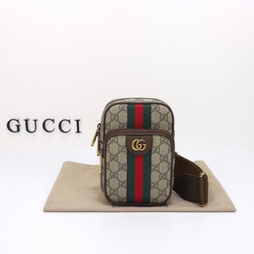 gucci 新款 專櫃品質，實物實拍，款號：752565杏啡，尺寸：寬12×高1