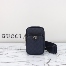 gucci 新款 專櫃品質，實物實拍，款號：752565深藍膠，尺寸：寬12×高