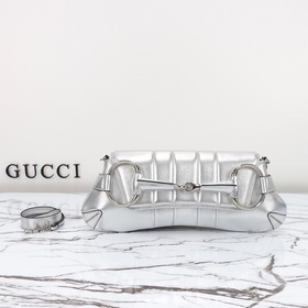 gucci 新款 專櫃品質，實物實拍，款號：764255銀皮，尺寸：寬38×高1