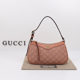 gucci 新款 專櫃品質，實物實拍，款號：735145粉布，尺寸：寬25×高1