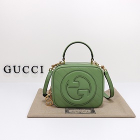 gucci 新款 專櫃品質，實物實拍，款號：744434淺綠，尺寸：寬17×高1