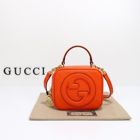 gucci 新款 專櫃品質，實物實拍，款號：744434橙皮，尺寸：寬17×高1