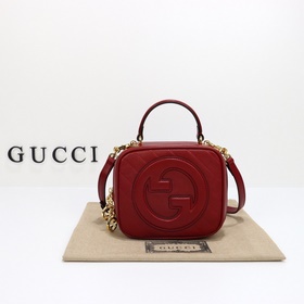 gucci 新款 專櫃品質，實物實拍，款號：744434紅皮，尺寸：寬17×高1