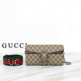 gucci 新款 專櫃品質，實物實拍，款號：731782杏啡，尺寸：寬25×高1