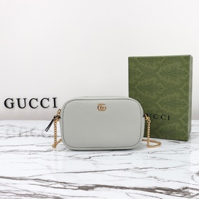 gucci 新款 專櫃品質，實物實拍，款號：772759灰皮，尺寸：寬18.5x