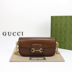 gucci 新款 專櫃品質，實物實拍，款號：735178棕皮，尺寸：寬24×高1