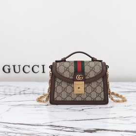 gucci 新款 專櫃品質，實物實拍！款號：696180杏啡，尺寸：寬17.5x