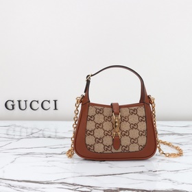 gucci 新款 專櫃品質，實物實拍，款號：675799杏棕鑽，尺寸：寬19×高