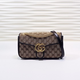 gucci 新款 專櫃品質，實物實拍！款號：443497杏布克皮，尺寸：寬26X