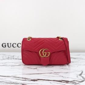 gucci 新款 專櫃品質，實物實拍，款號：443497新紅，尺寸：寬26×高1