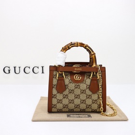 gucci 新款 專櫃品質，實物實拍，款號：707449杏棕鑽，尺寸：寬20×高