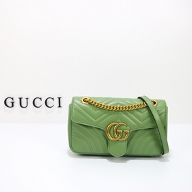 gucci 新款 專櫃品質，實物實拍，款號：443497淺綠，尺寸：寬26×高1