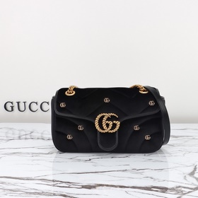 gucci 新款 專櫃品質，實物實拍，款號：443497克絨小雙G，尺寸：長15